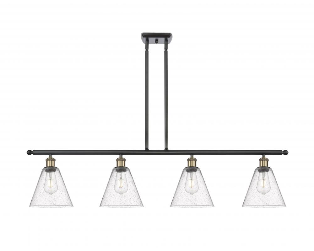 Berkshire - 4 Light - 48 inch - Black Antique Brass - Stem hung - Island Light
