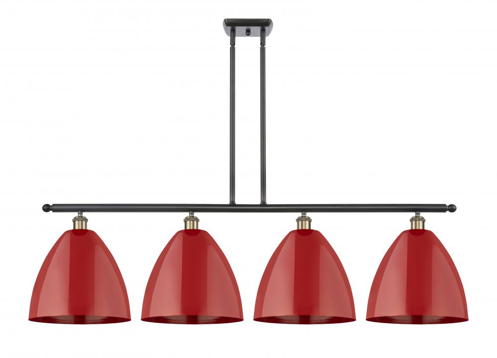 Plymouth - 4 Light - 50 inch - Black Antique Brass - Stem hung - Island Light