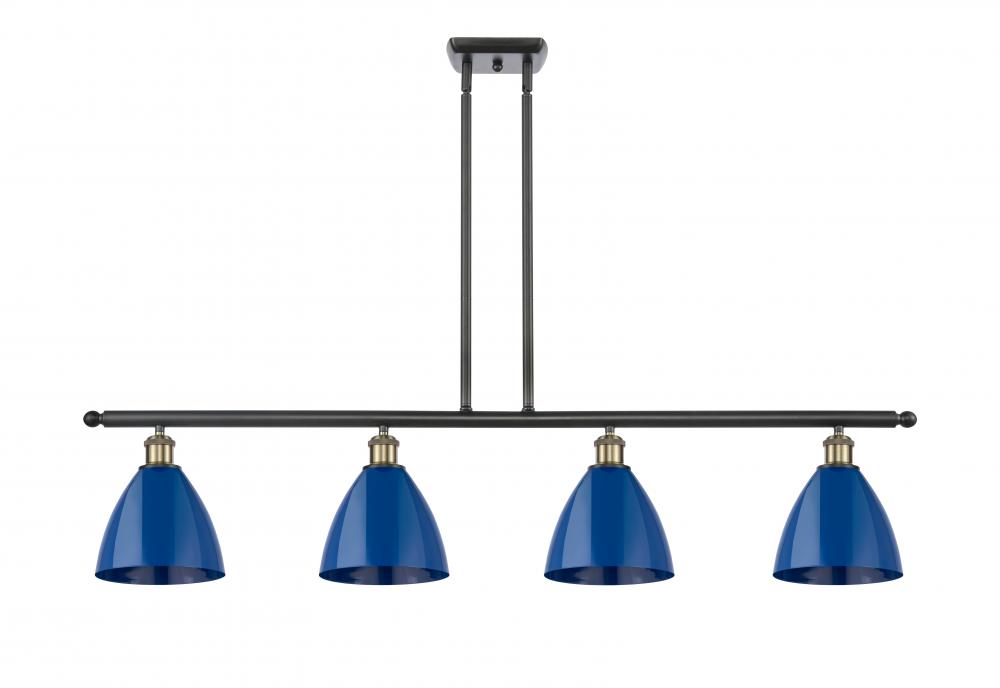 Plymouth - 4 Light - 48 inch - Black Antique Brass - Stem hung - Island Light