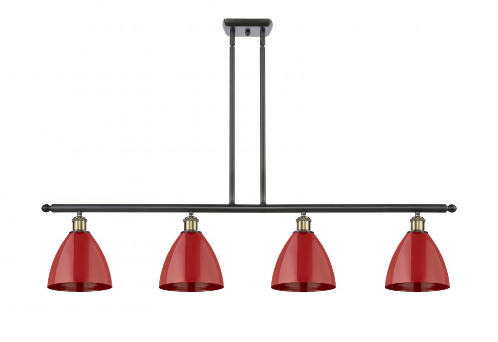 Plymouth - 4 Light - 48 inch - Black Antique Brass - Stem hung - Island Light