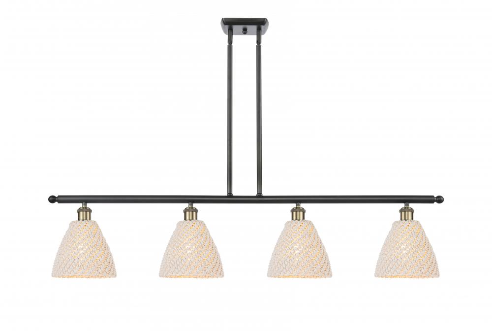 Bristol Natural - 4 Light - 48 inch - Black Antique Brass - Cord hung - Island Light