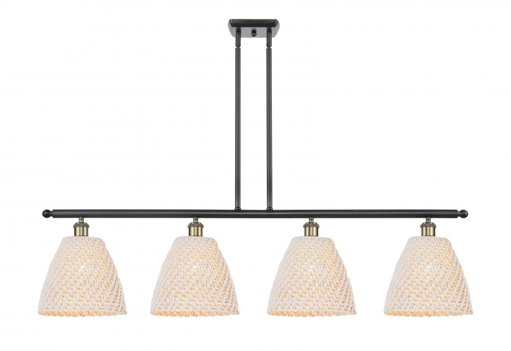 Bristol Natural - 4 Light - 48 inch - Black Antique Brass - Cord hung - Island Light