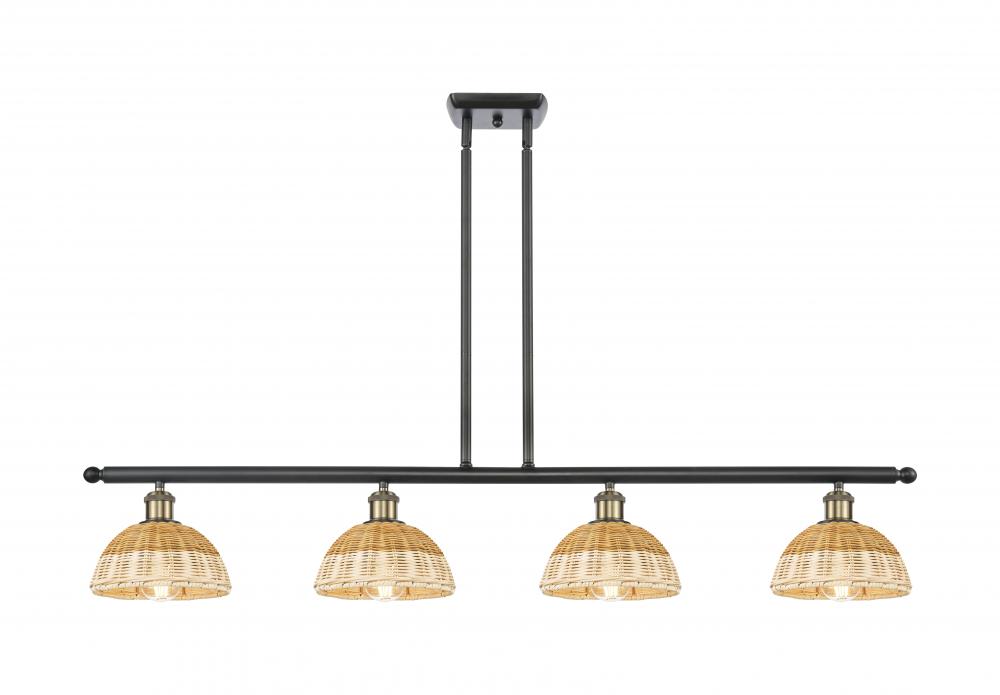 Bristol Natural II - 4 Light - 48 inch - Black Antique Brass - Stem Hung - Island Light