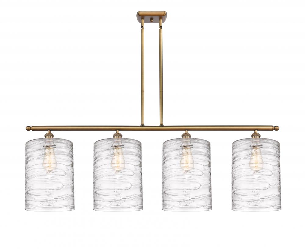 Cobbleskill - 4 Light - 48 inch - Brushed Brass - Stem hung - Island Light