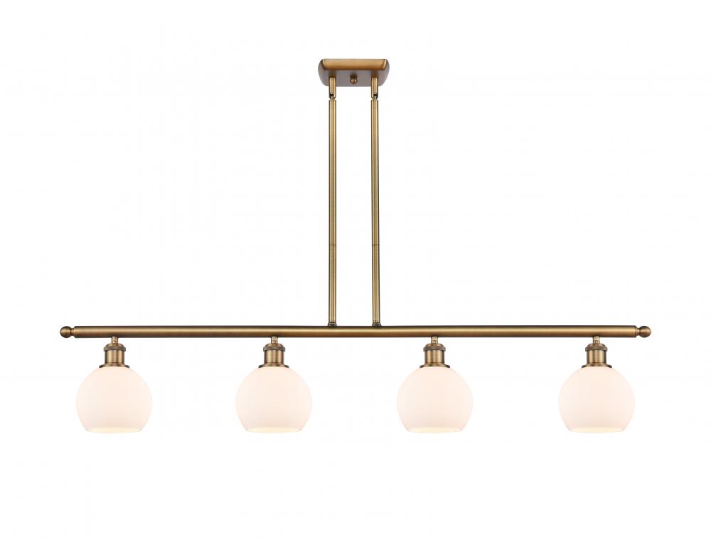 Athens - 4 Light - 48 inch - Brushed Brass - Stem hung - Island Light