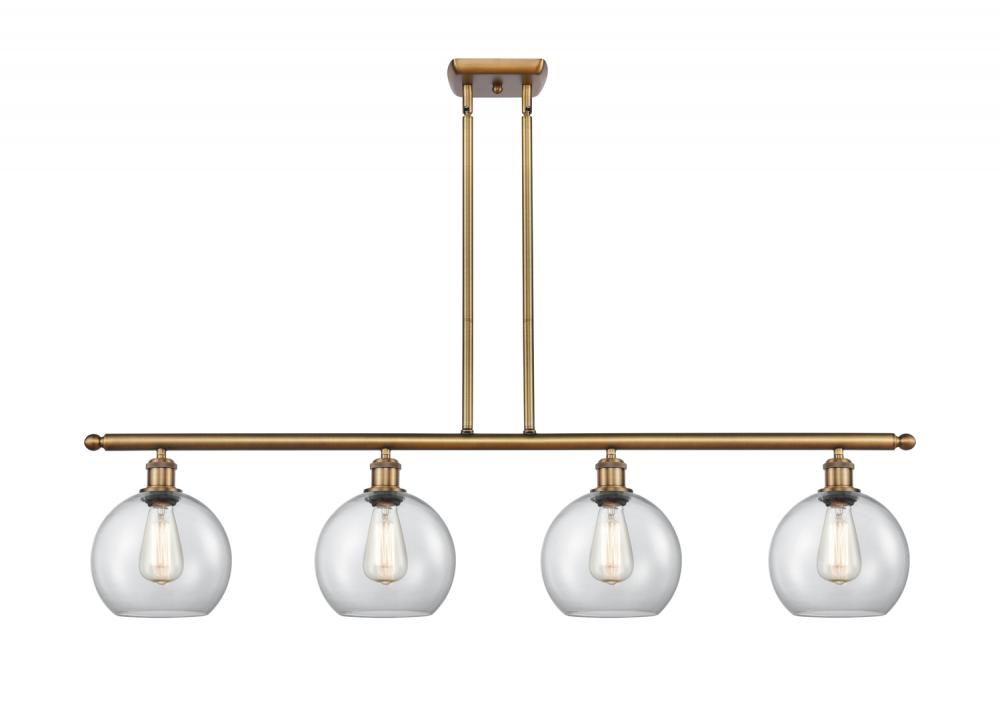 Athens - 4 Light - 48 inch - Brushed Brass - Stem hung - Island Light