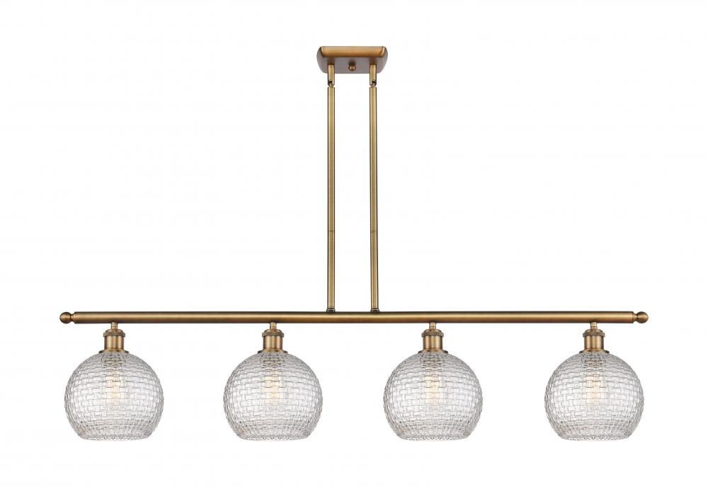 Athens - 4 Light - 48 inch - Brushed Brass - Stem hung - Island Light