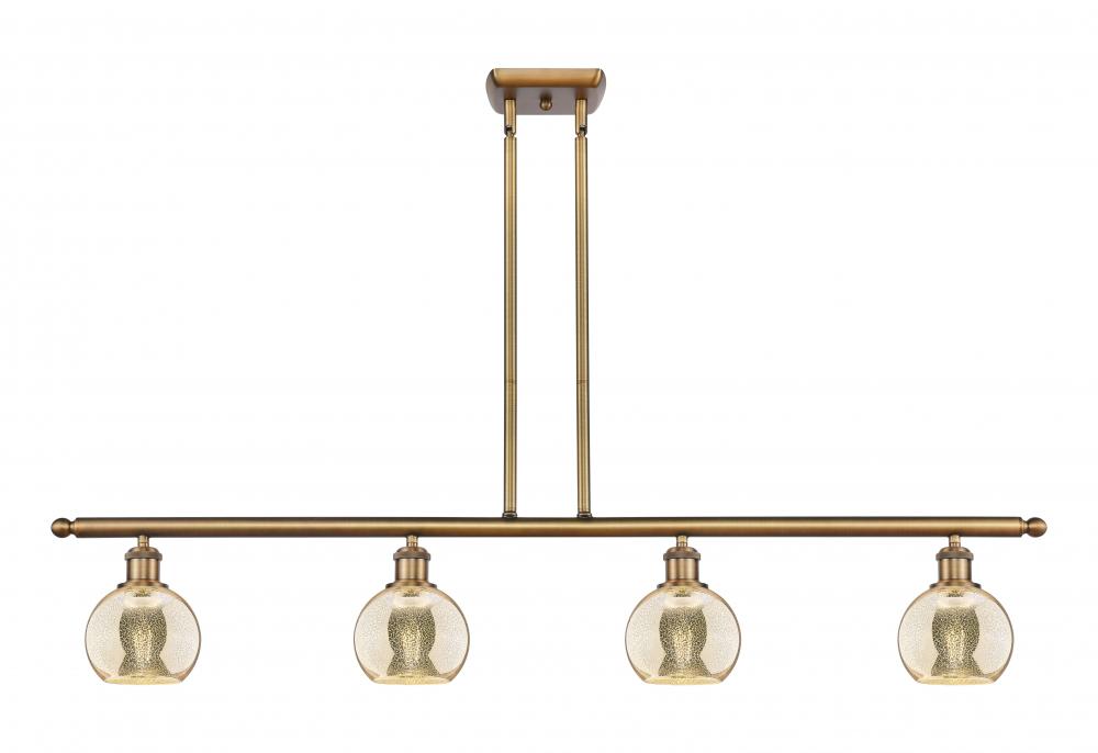 Athens - 4 Light - 48 inch - Brushed Brass - Stem hung - Island Light