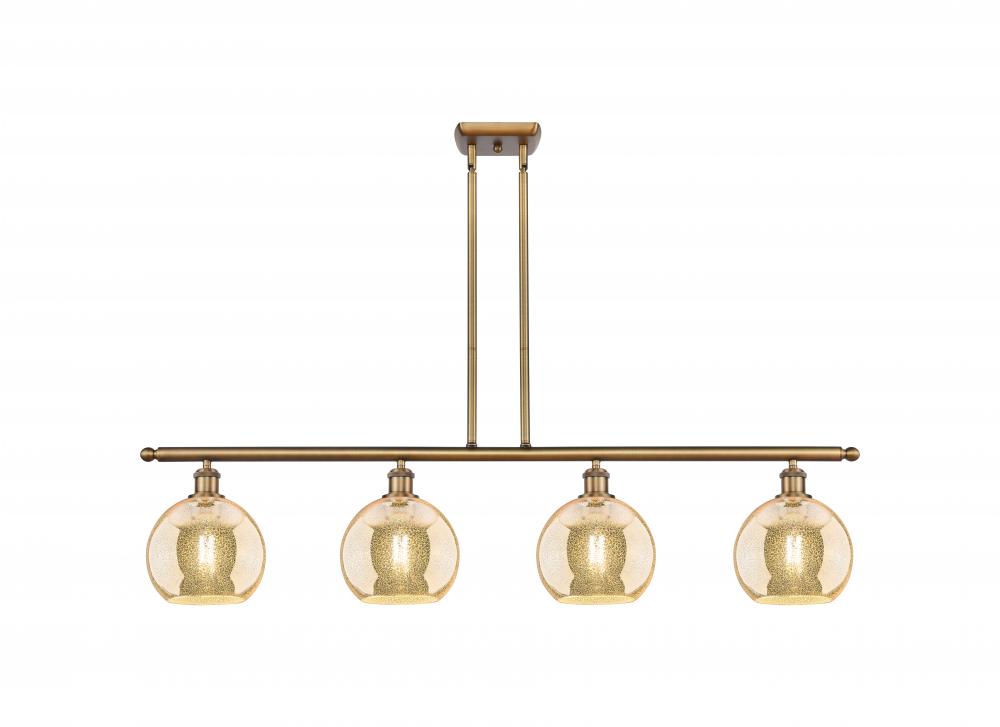 Athens - 4 Light - 48 inch - Brushed Brass - Stem hung - Island Light