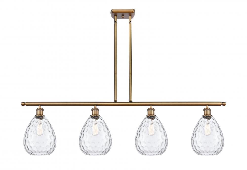 Waverly - 4 Light - 48 inch - Brushed Brass - Stem hung - Island Light