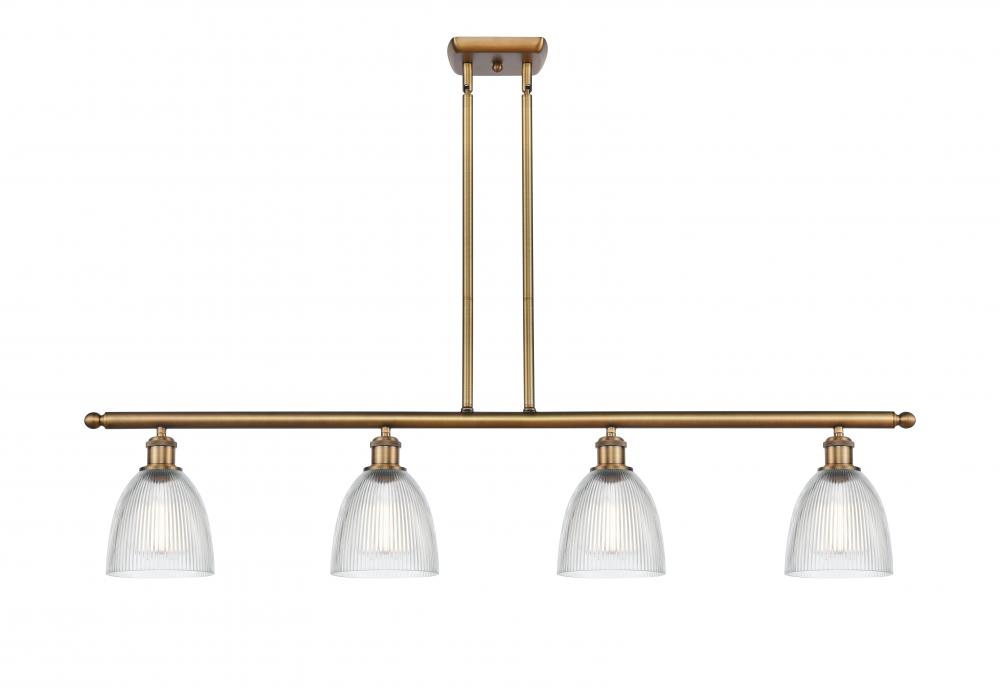Castile - 4 Light - 48 inch - Brushed Brass - Stem hung - Island Light