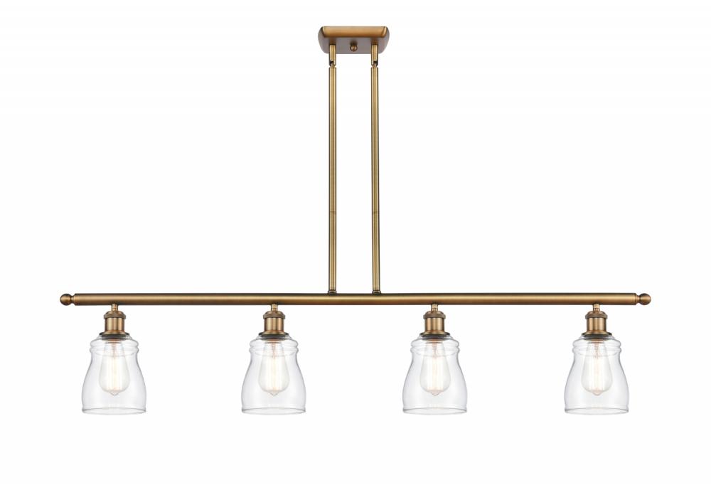 Ellery - 4 Light - 48 inch - Brushed Brass - Stem hung - Island Light