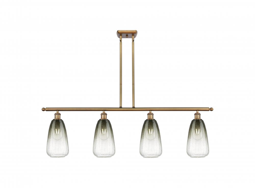 Brookhaven Almond - 4 Light - 48 inch - Brushed Brass - Stem Hung - Island Light