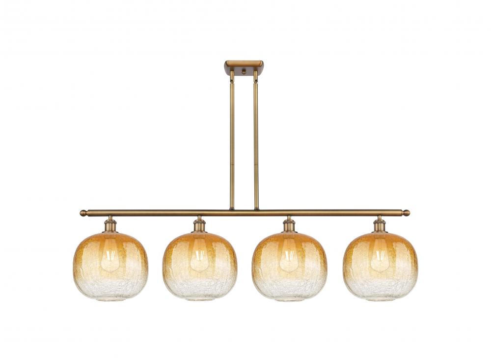 Brookhaven Sphere - 4 Light - 49 inch - Brushed Brass - Stem Hung - Island Light
