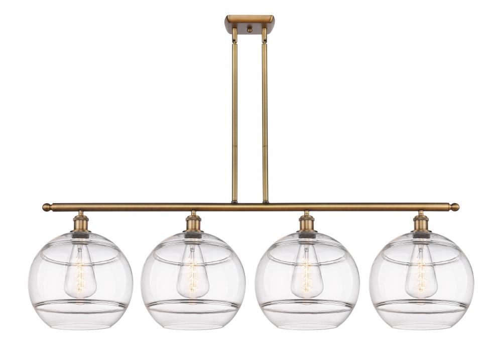 Rochester - 4 Light - 50 inch - Brushed Brass - Stem hung - Island Light