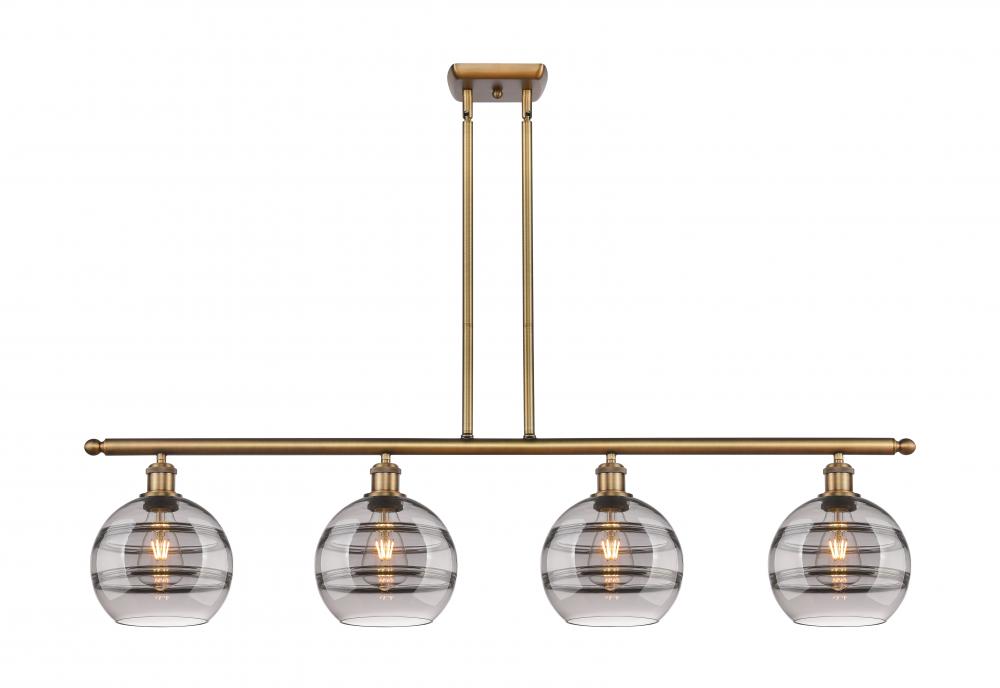 Rochester - 4 Light - 48 inch - Brushed Brass - Stem hung - Island Light