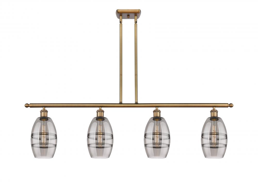 Vaz - 4 Light - 48 inch - Brushed Brass - Stem hung - Island Light