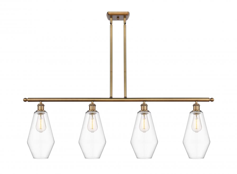 Cindyrella - 4 Light - 48 inch - Brushed Brass - Stem hung - Island Light