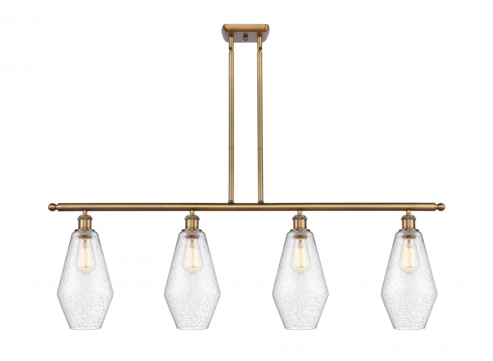 Cindyrella - 4 Light - 48 inch - Brushed Brass - Stem hung - Island Light