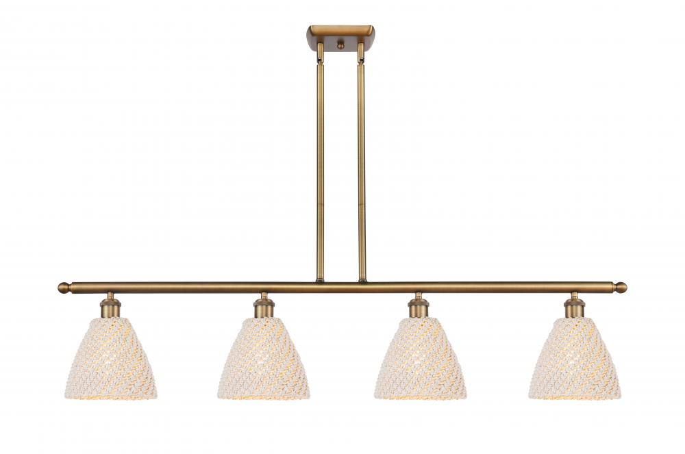 Bristol Natural - 4 Light - 48 inch - Brushed Brass - Cord hung - Island Light