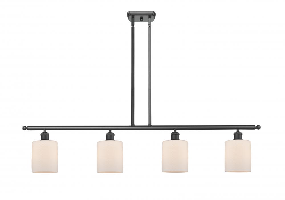 Cobbleskill - 4 Light - 48 inch - Matte Black - Stem hung - Island Light
