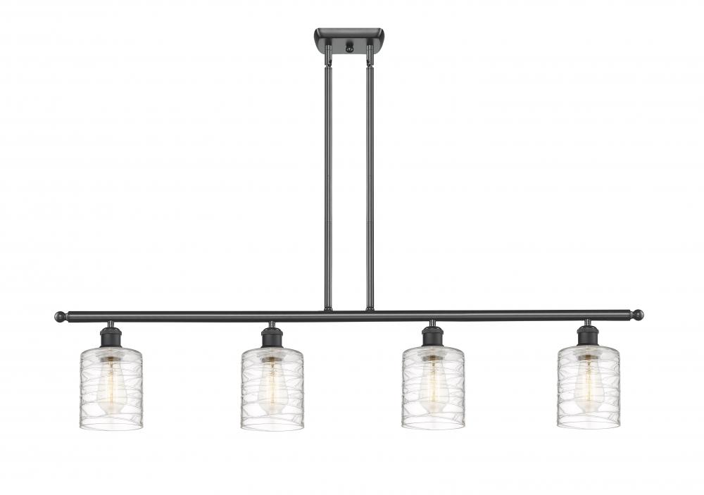 Cobbleskill - 4 Light - 48 inch - Matte Black - Stem hung - Island Light