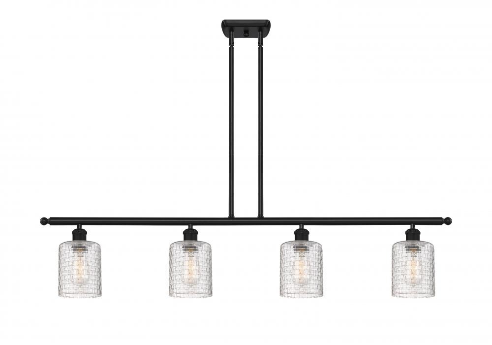 Cobbleskill - 4 Light - 48 inch - Matte Black - Stem hung - Island Light