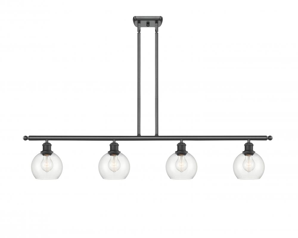 Athens - 4 Light - 48 inch - Matte Black - Stem hung - Island Light