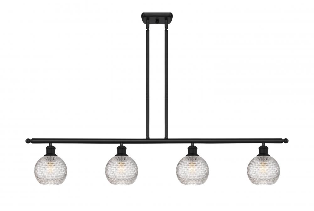 Athens - 4 Light - 48 inch - Matte Black - Stem hung - Island Light