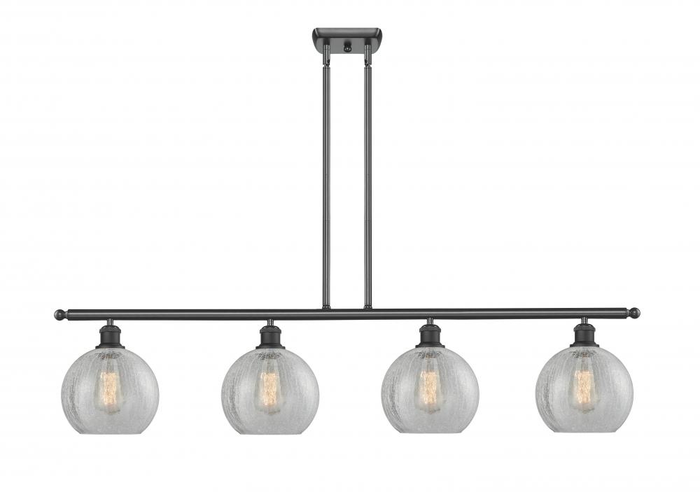 Athens - 4 Light - 48 inch - Matte Black - Stem hung - Island Light