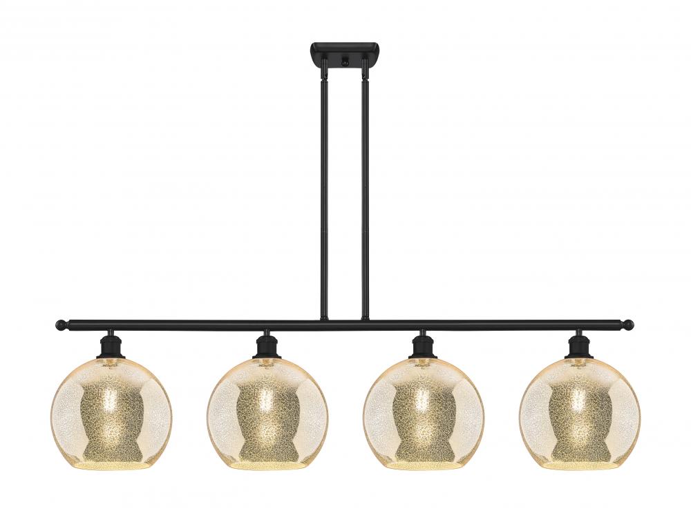Athens - 4 Light - 48 inch - Matte Black - Stem Hung - Island Light