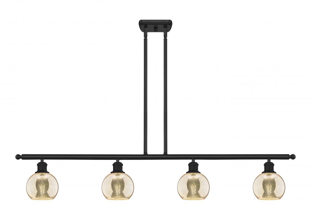 Athens - 4 Light - 48 inch - Matte Black - Stem hung - Island Light