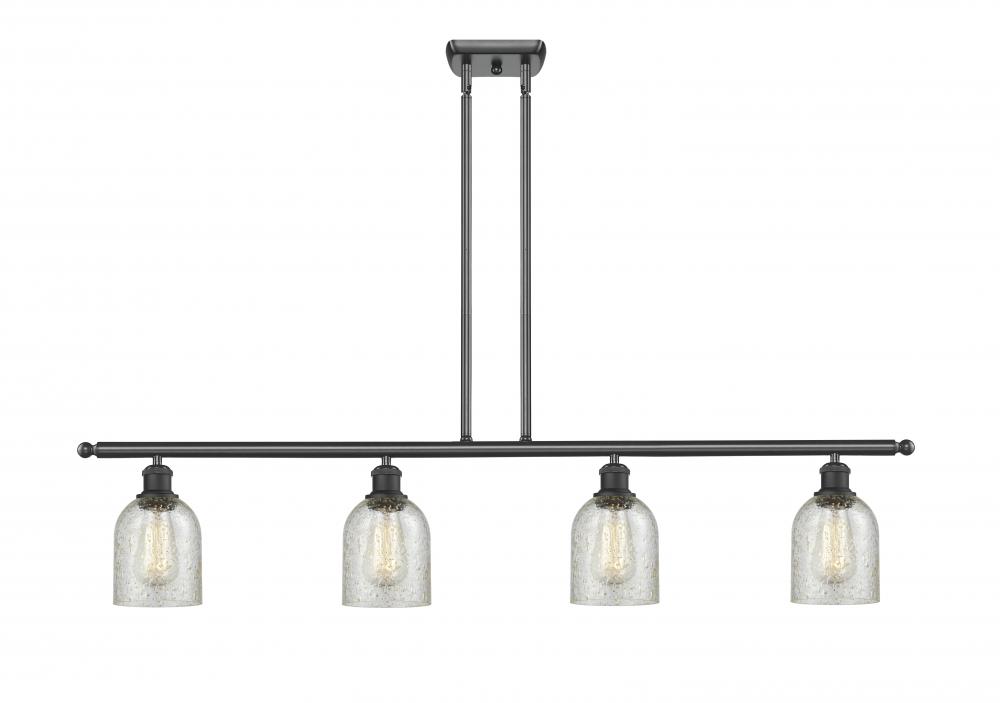 Caledonia - 4 Light - 48 inch - Matte Black - Stem hung - Island Light