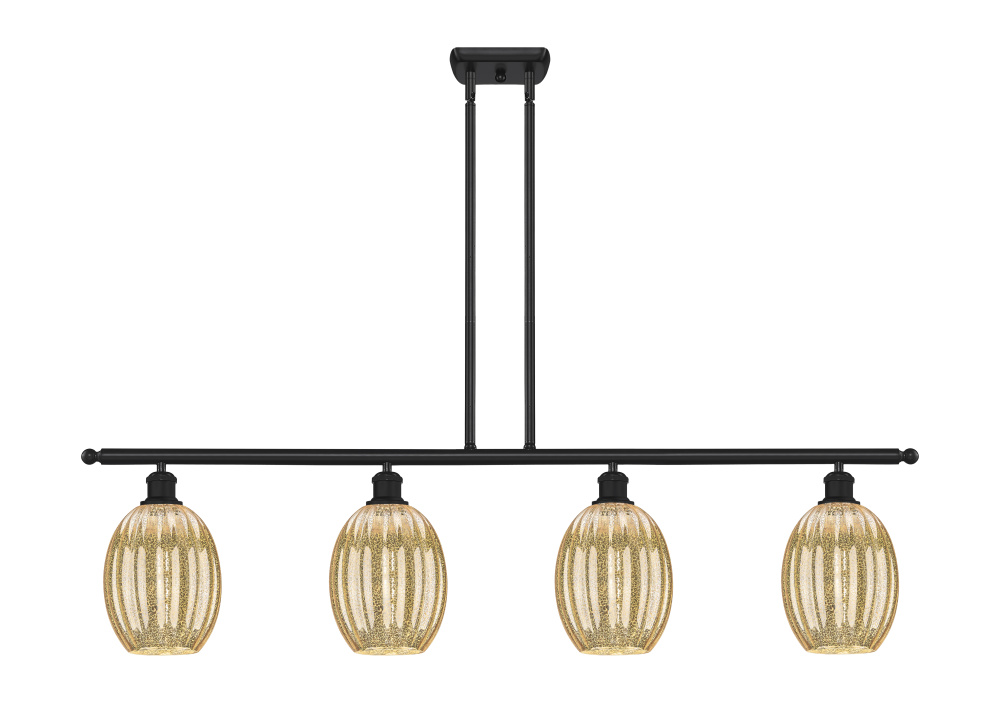 Preston Bulb - 4 Light - 48 inch - Matte Black - Stem Hung - Island Light