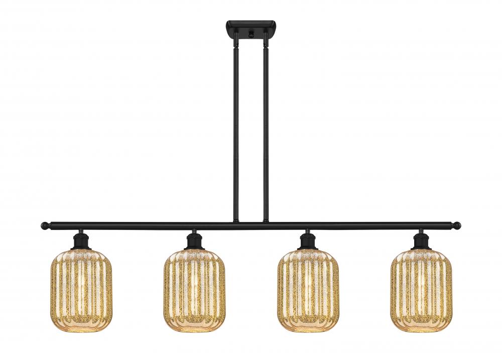 Preston Cylinder - 4 Light - 48 inch - Matte Black - Stem Hung - Island Light