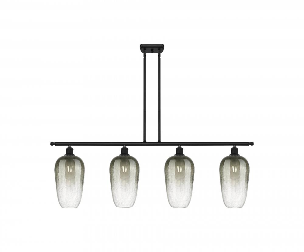 Brookhaven Flute - 4 Light - 48 inch - Matte Black - Stem Hung - Island Light