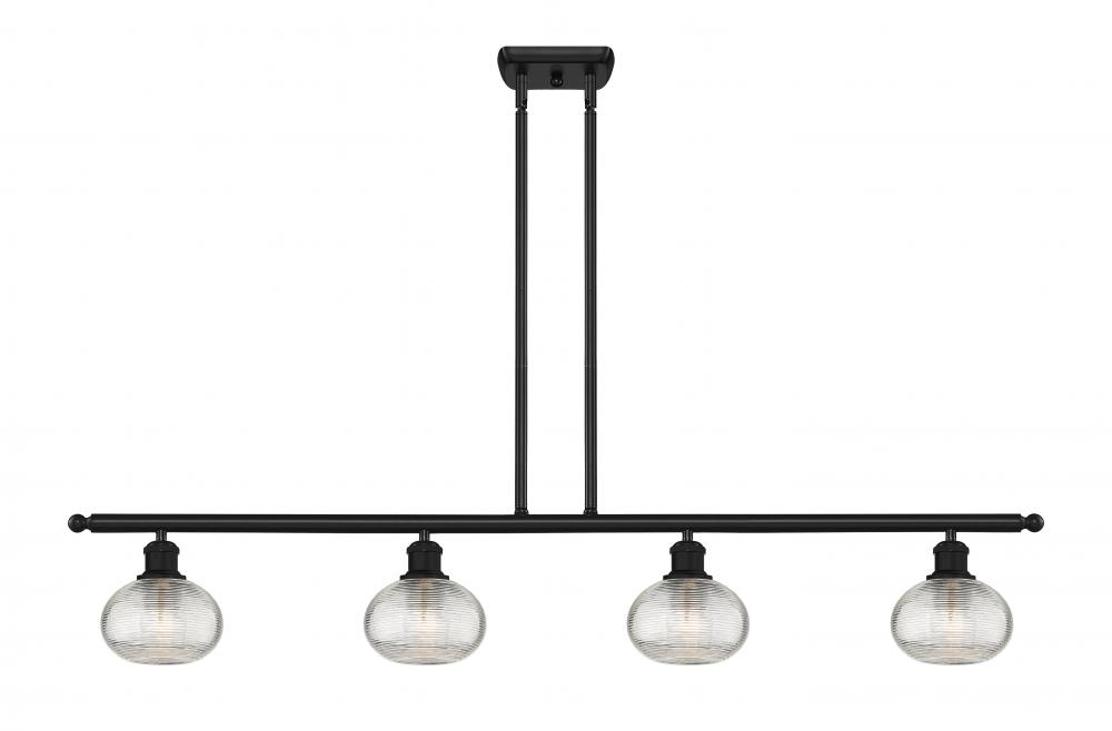 Ithaca - 4 Light - 48 inch - Matte Black - Stem hung - Island Light