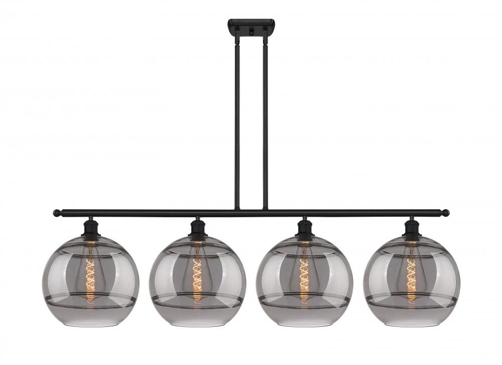 Rochester - 4 Light - 50 inch - Matte Black - Stem hung - Island Light