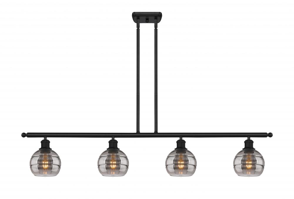 Rochester - 4 Light - 48 inch - Matte Black - Stem hung - Island Light