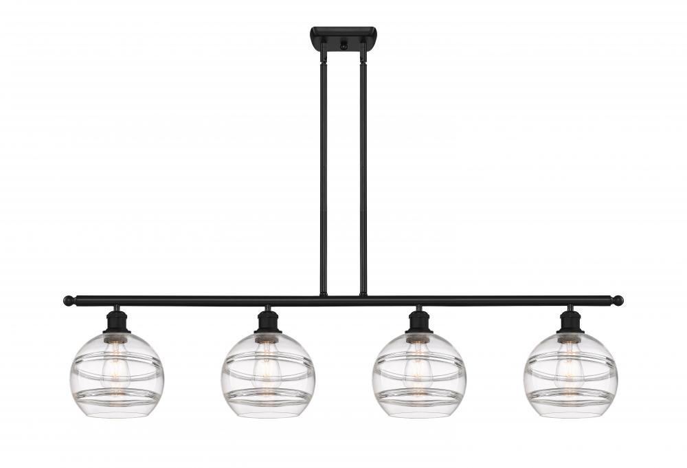 Rochester - 4 Light - 48 inch - Matte Black - Stem hung - Island Light