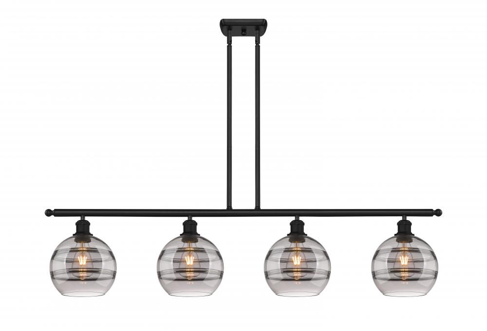 Rochester - 4 Light - 48 inch - Matte Black - Stem hung - Island Light