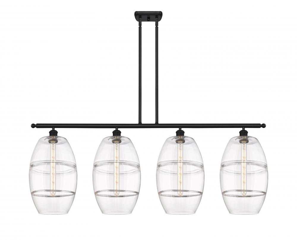 Vaz - 4 Light - 48 inch - Matte Black - Stem hung - Island Light