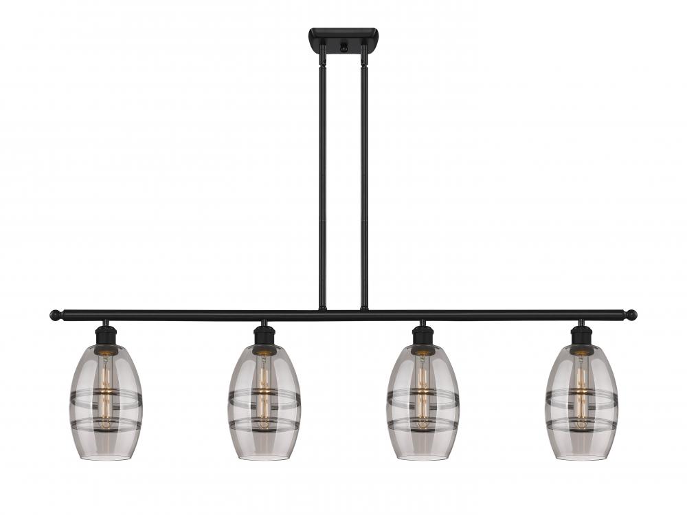 Vaz - 4 Light - 48 inch - Matte Black - Stem hung - Island Light