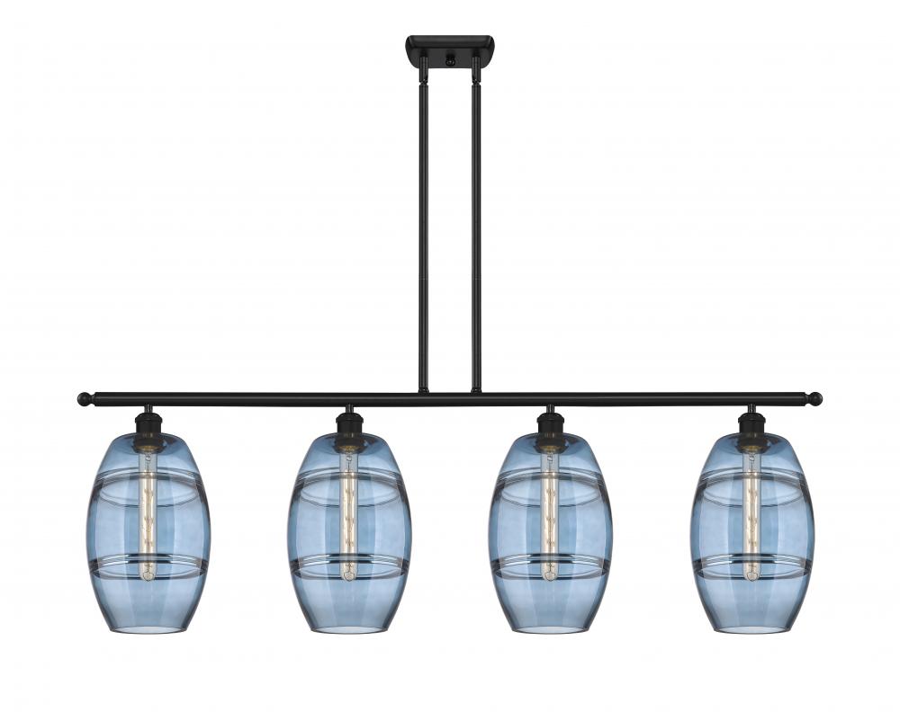 Vaz - 4 Light - 48 inch - Matte Black - Stem hung - Island Light