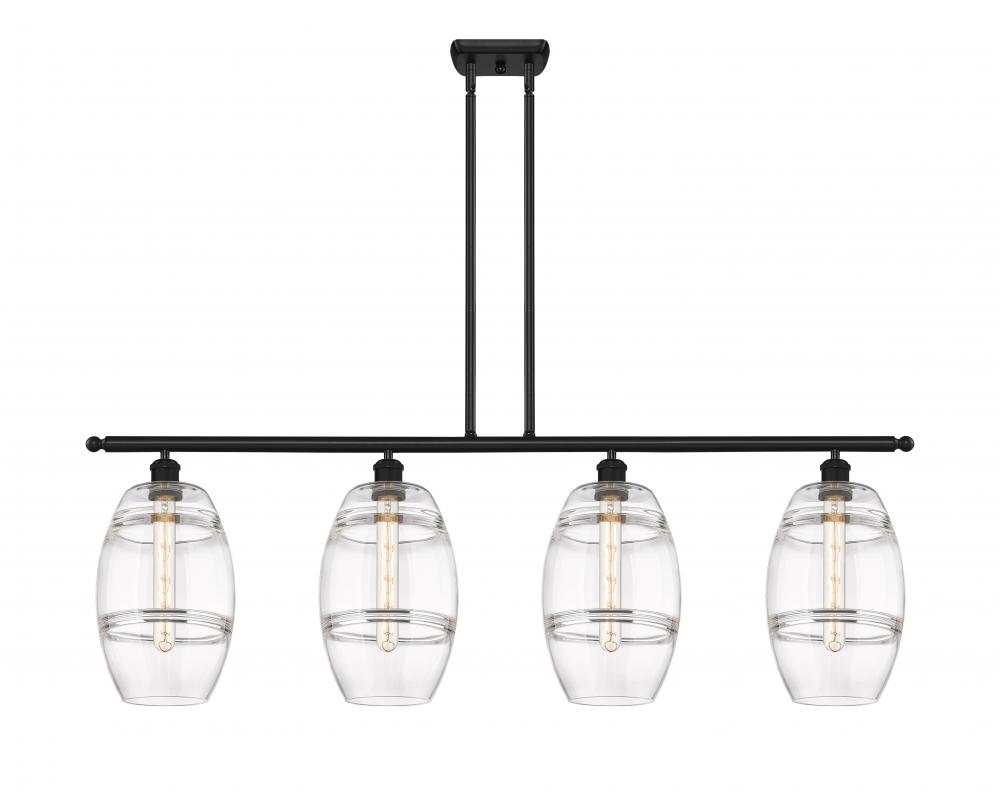 Vaz - 4 Light - 48 inch - Matte Black - Stem hung - Island Light