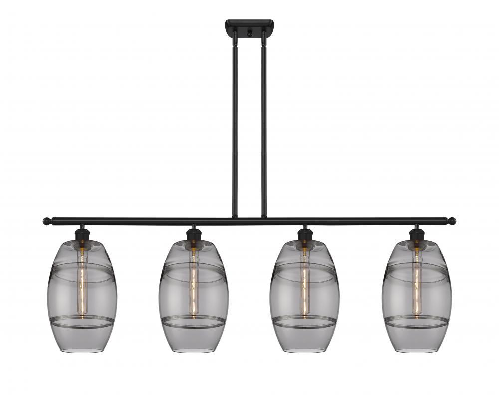 Vaz - 4 Light - 48 inch - Matte Black - Stem hung - Island Light