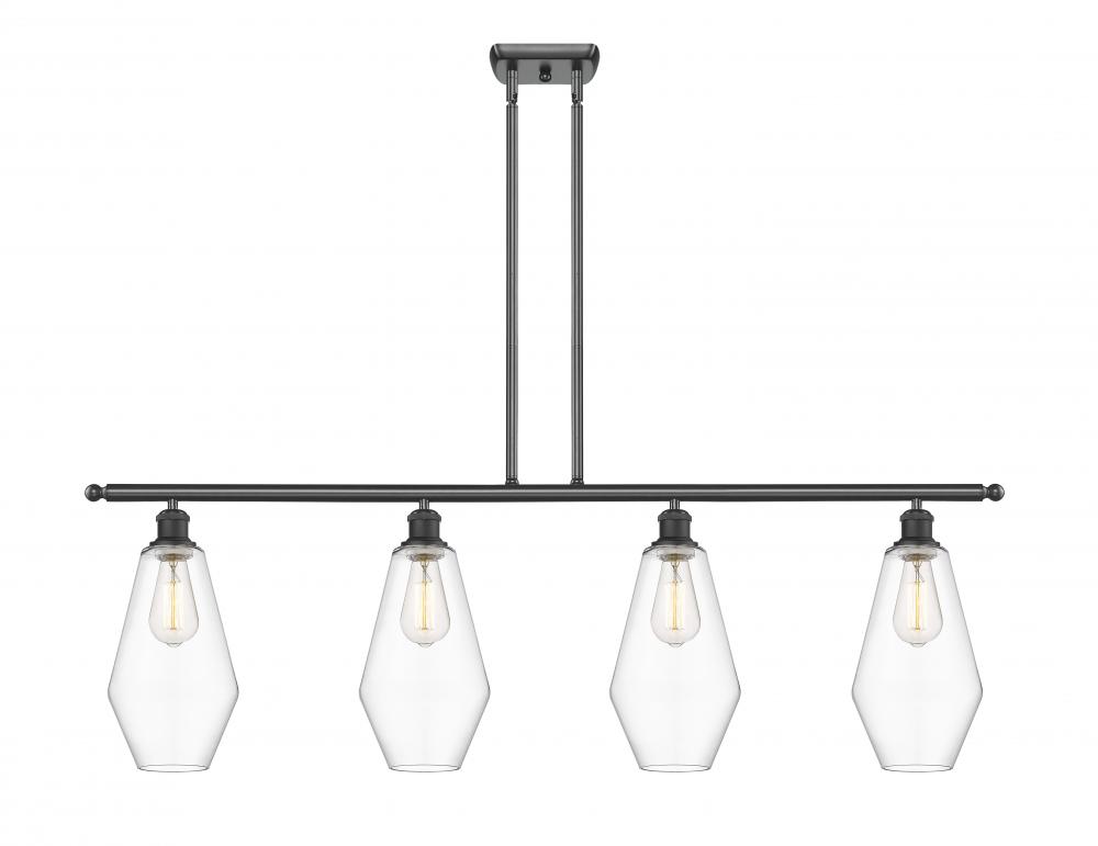 Cindyrella - 4 Light - 48 inch - Matte Black - Stem hung - Island Light
