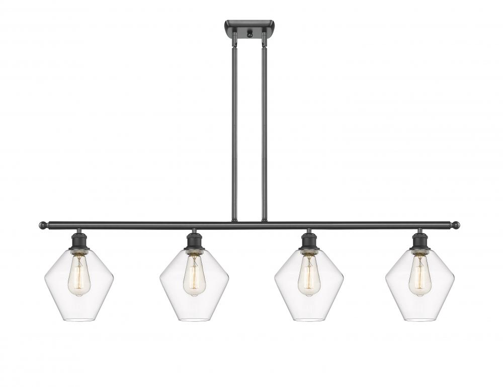 Cindyrella - 4 Light - 48 inch - Matte Black - Stem hung - Island Light
