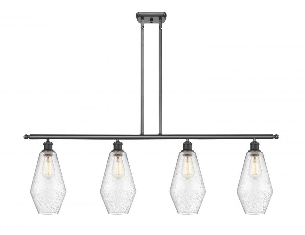 Cindyrella - 4 Light - 48 inch - Matte Black - Stem hung - Island Light