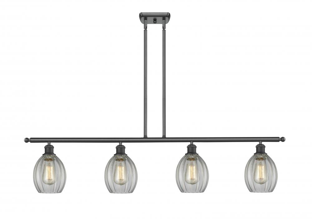 Eaton - 4 Light - 48 inch - Matte Black - Stem hung - Island Light